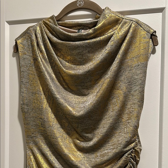 Anthropologie The Maya Ruched Cowl-Neck Sheath Dress with Slit for Cocktail - Picture 6 of 7